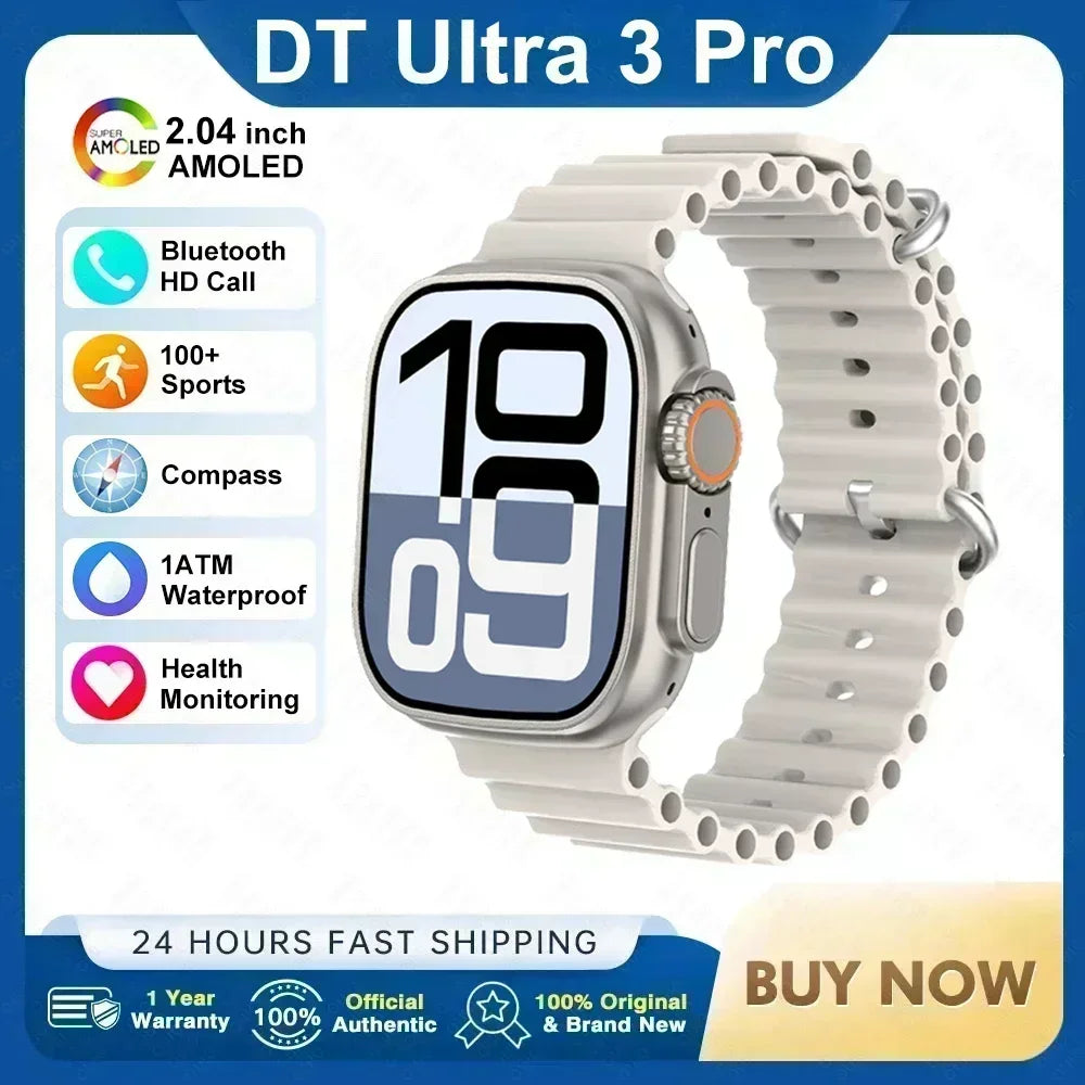 2025 New Original Watch DT Ultra 3 Pro Smart Watch Men Google map NFC GPS Tracker HD BT Call IP68 Waterproof smart watches Women