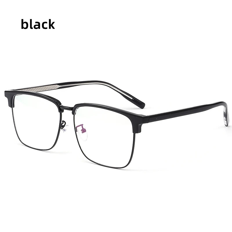 New Fashion Mens Eyebrow Frame Glasses Chrome Style Vintage Hawksbill Square titanium alloy Optical Business Eyeglasses