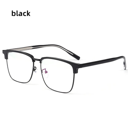 New Fashion Mens Eyebrow Frame Glasses Chrome Style Vintage Hawksbill Square titanium alloy Optical Business Eyeglasses