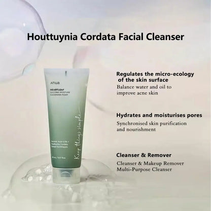 Anua Heartleaf Pore Deep Cleansing Foaming Cleanser Not Tight Cleanser Improving Skin Moisturizing Refreshing Oil Control New