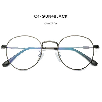 Full Rim Optical Eyeglasses Frame with Magnetic Clip-on Alloy Glasses Optical Prescription Spectacles Eyewear 2062