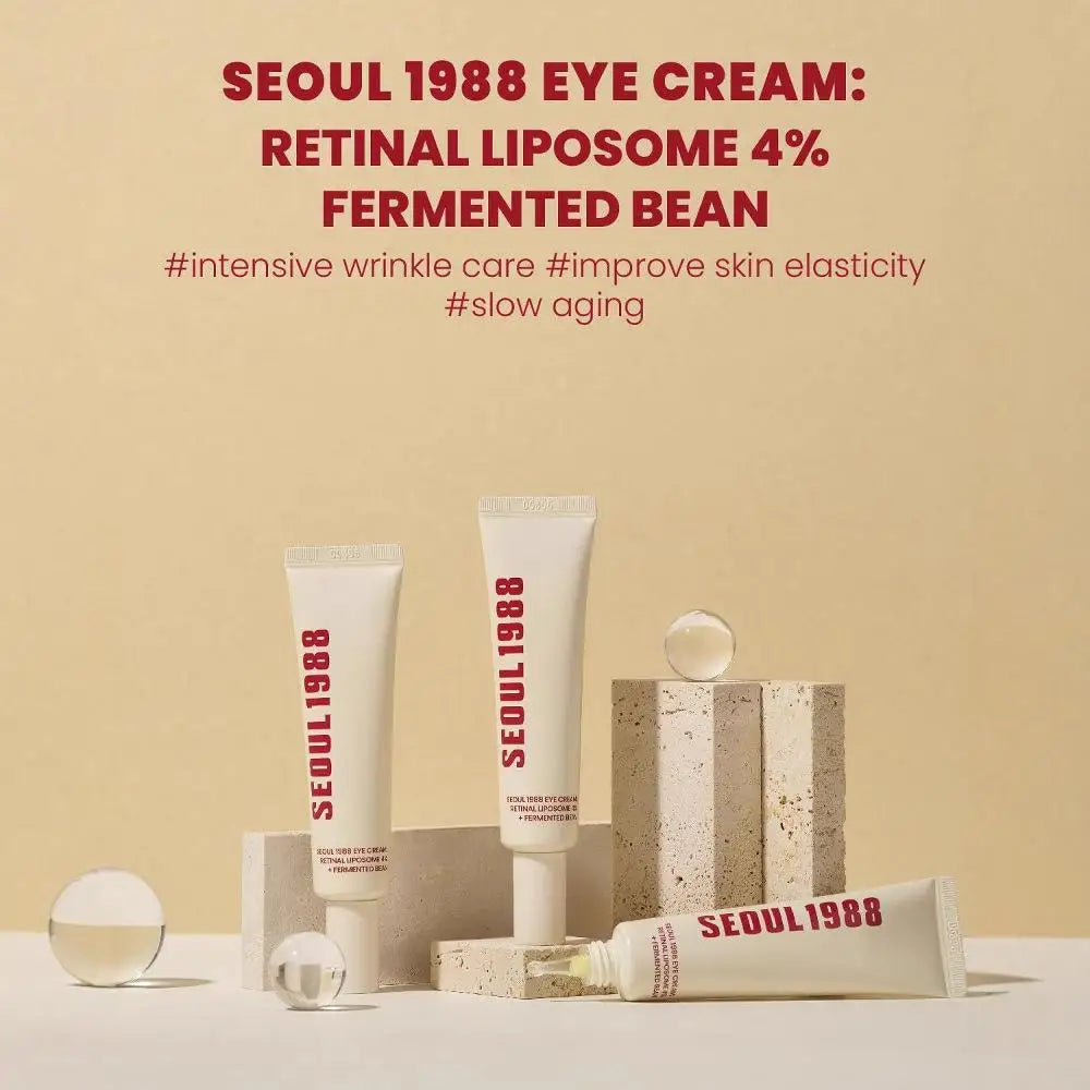 SEOUL 1988 Retinol Eye Cream Anti Aging For Dark Circles Wrinkles Puffiness Firming & Lifting Eye Cream Women 30ml