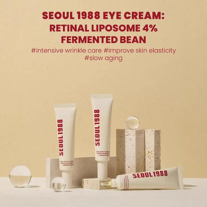 SEOUL 1988 Retinol Eye Cream Anti Aging For Dark Circles Wrinkles Puffiness Firming & Lifting Eye Cream Women 30ml