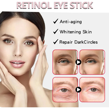 Retinol Eye Cream Stick Collagen Fade Fine Lines Wrinkle Lightening Dark Circles Firming Eye Bags Puffiness Moisturizing Eye Cre