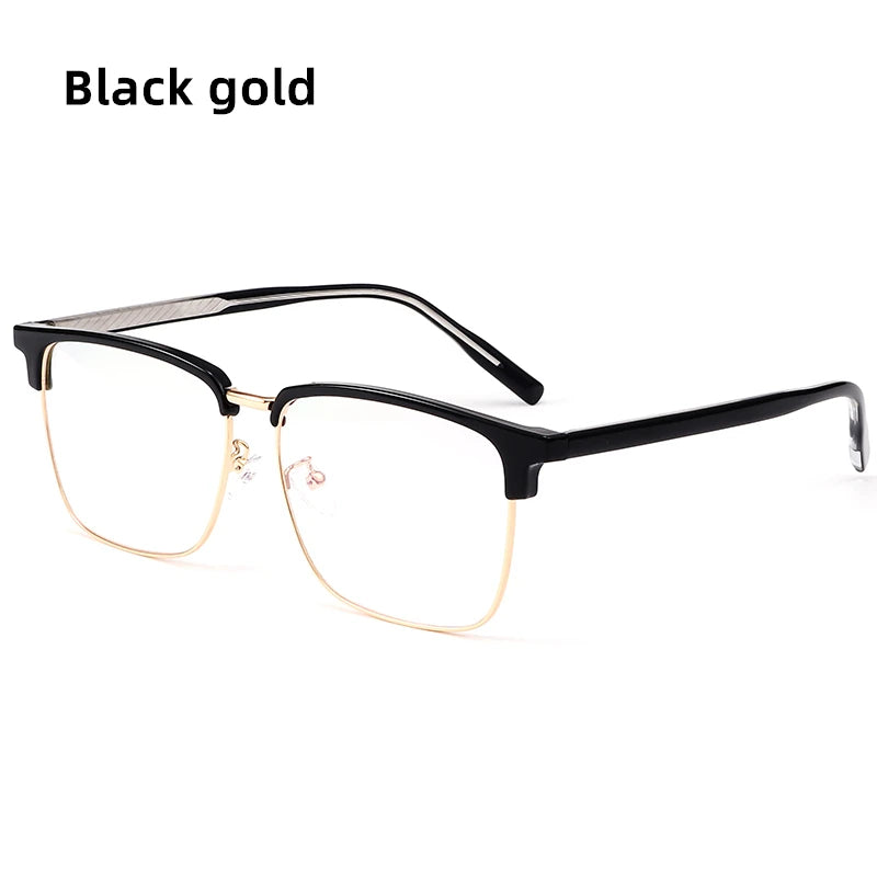 New Fashion Mens Eyebrow Frame Glasses Chrome Style Vintage Hawksbill Square titanium alloy Optical Business Eyeglasses