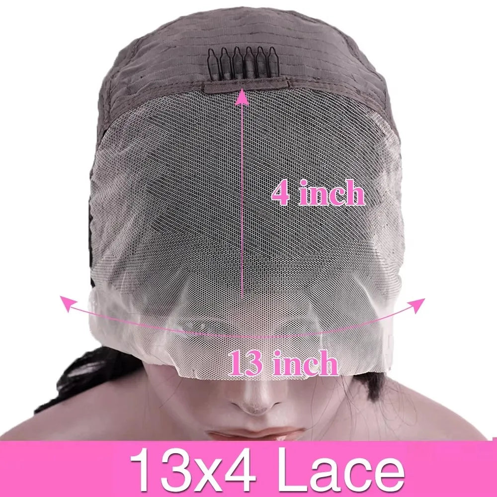 200% Density 8 42 Inch Natural Deep Wave Frontal Wig 13x4 13x6 HD Lace Front Human Hair Wigs Brazilian 5x5 Wear Go Glueless Wig