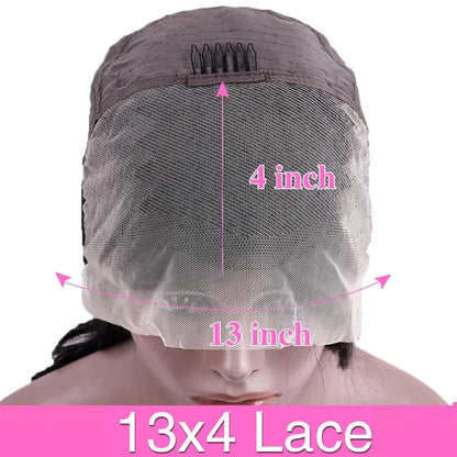 200% Density 8 42 Inch Natural Deep Wave Frontal Wig 13x4 13x6 HD Lace Front Human Hair Wigs Brazilian 5x5 Wear Go Glueless Wig