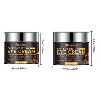 SUYARUN Anti-Aging Eye Cream Vitamin C&E + Caffeine Retinol - Dark Circles Wrinkles Treatment, Firming & Brightening.