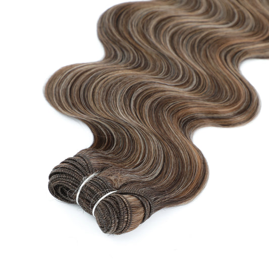30Inches 200grams Piano Brown P4/12/27 Body Wavy Ombre Blond 27/613 Hair Weave Bundles Synthetic Hair Extension High Temperature