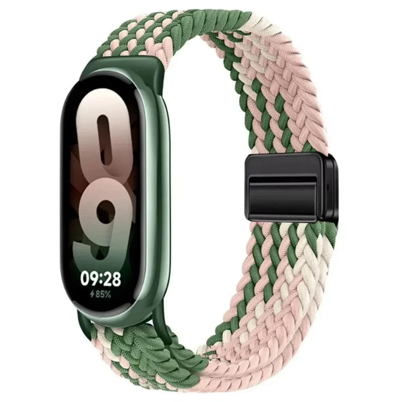 Adjustable Nylon Strap for Xiaomi Mi Band 10/9 Magnetic clasp bracelet Accessories for Xiaomi Mi Band 8/mi 9/10 Smart Watch Belt
