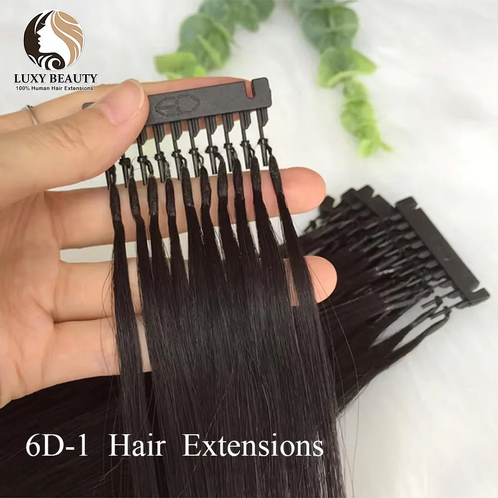 6D-1 Hair Extensions For Salon DIY 6D-1 Generation 100% Human Hair Extensions Micro Beads Blonde 60# 0.g/Strand Virgin Remy Hair