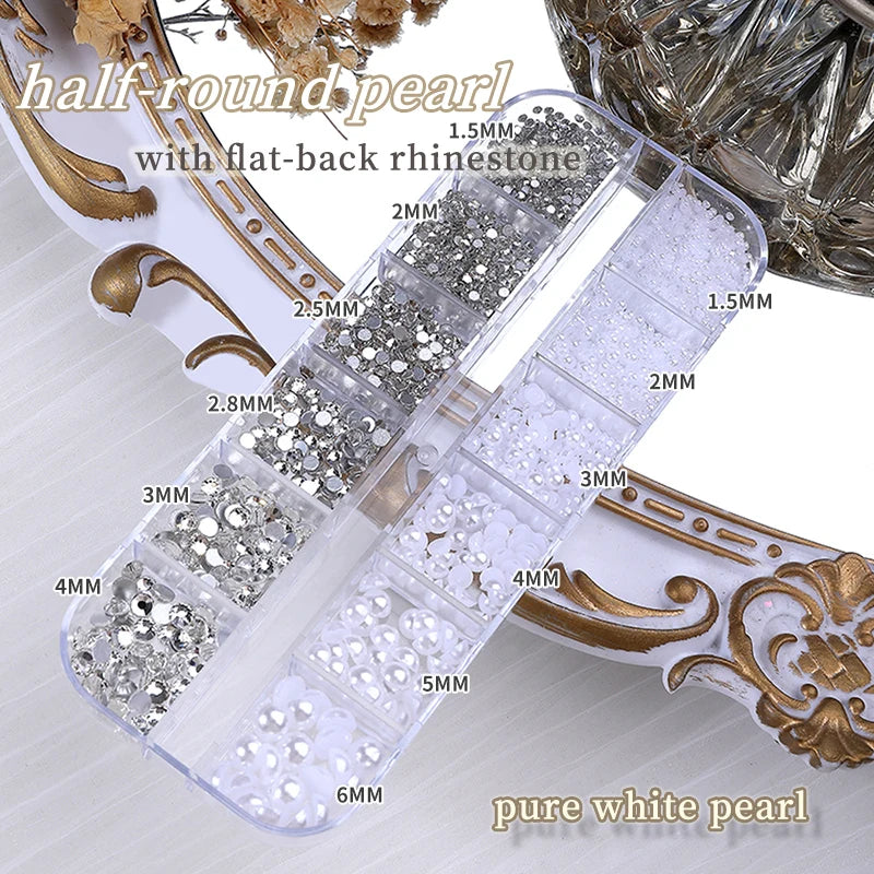 Nail Art Accessories - Charms, Rhinestones & Decorations, Nail Supplies with Art Parts & Figures