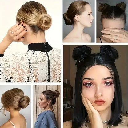 WIGSIN Synthetic Messy Dount Hair Buns Updo Chignon With Elastic Hair Exension for Women Daily Lazy Hair Accessories