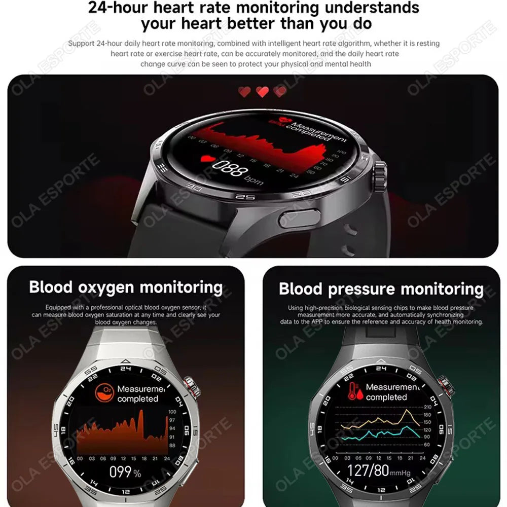 GT5 Pro GPS NFC Smart Watch Men 360*360 AMOLED Screen Heart rate Bluetooth Calls IP68 Waterproof Man Smartwatch For Android IOS