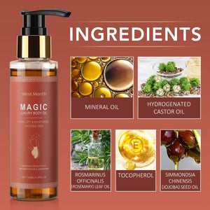 Women's Magic Body Firming Oil for Abdomen And Thighs - Deep Hydration Fast-Absorbing Full Body Dry Skin Firming Solution