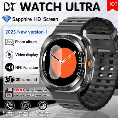 2025 Ultra 7 Smart Watch 32G Memory Video Play GPS NFC AMOLED Fitness Sport Waterproof Bluetooth call High-end Fashion Watches