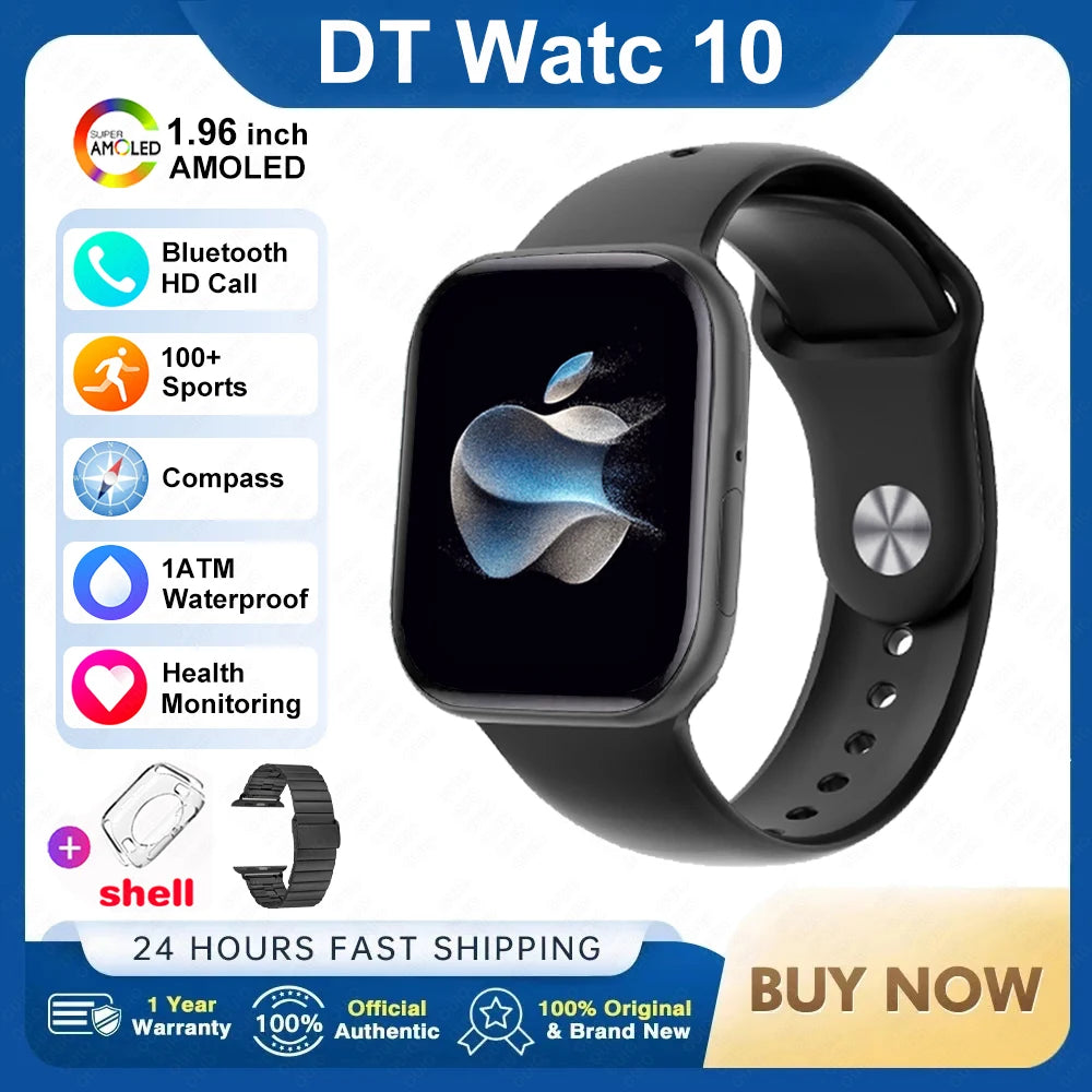 2025 For IOS GPS NFC Watch 10 Smart Watch Men HD AMOLED Memory Music 3D Surround Bluetooth Call Waterproof Smartwatch Woman