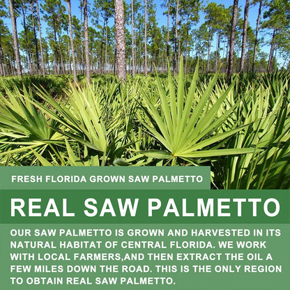 Saw Palmetto Capsules - with Pumpkin Seed Oil - Promotes Prostate Health, Urinary Tract Support, Relieves Hair Loss