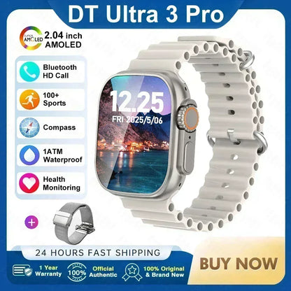 2025 New Original Watch DT Ultra 3 Pro Smart Watch Men Google map NFC GPS Tracker HD BT Call IP68 Waterproof smart watches Women
