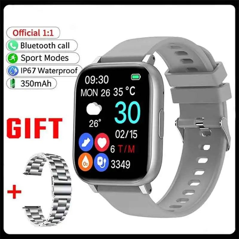 New SmartWatch 1.77" Big Color Screen Full Touch Custom Dial Smart Watch Bluetooth Call with App Support Smart Watch Women Men