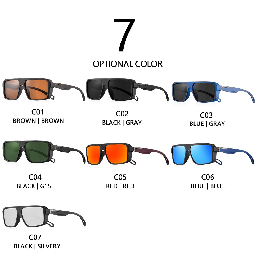 CRIXALIS 3 Pieces Outdoor Polarized Sunglasses Men Women Fashion Sport Fishing Sun Glasses Male Square Driving Shades UV400