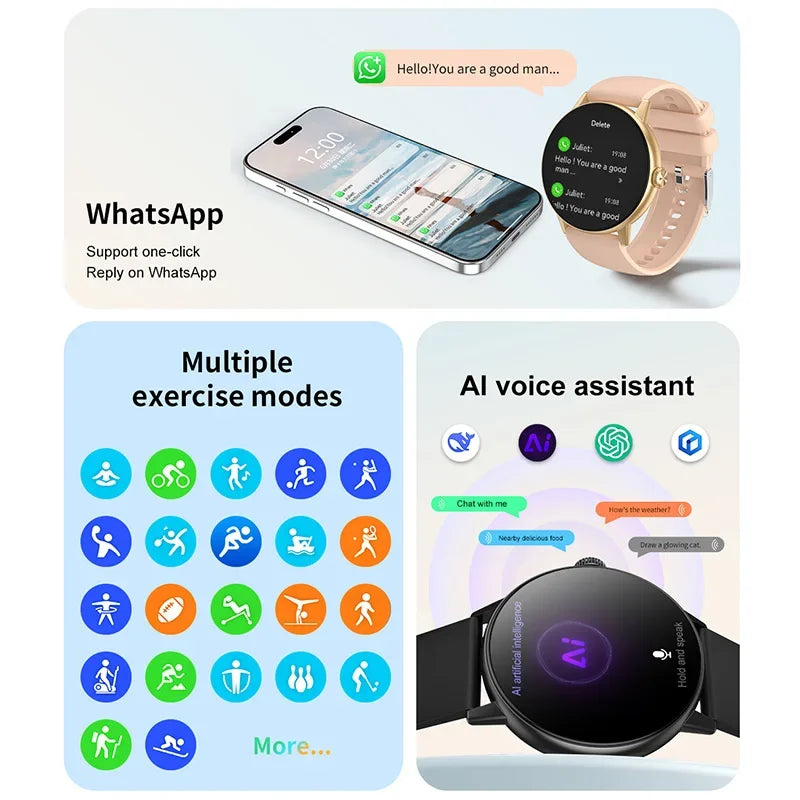 New 3D Surround Vision Smart Watch Built-in App 4GB large Memory Built-in photo album TWS Headphone IP68 Waterproof Smart Watch
