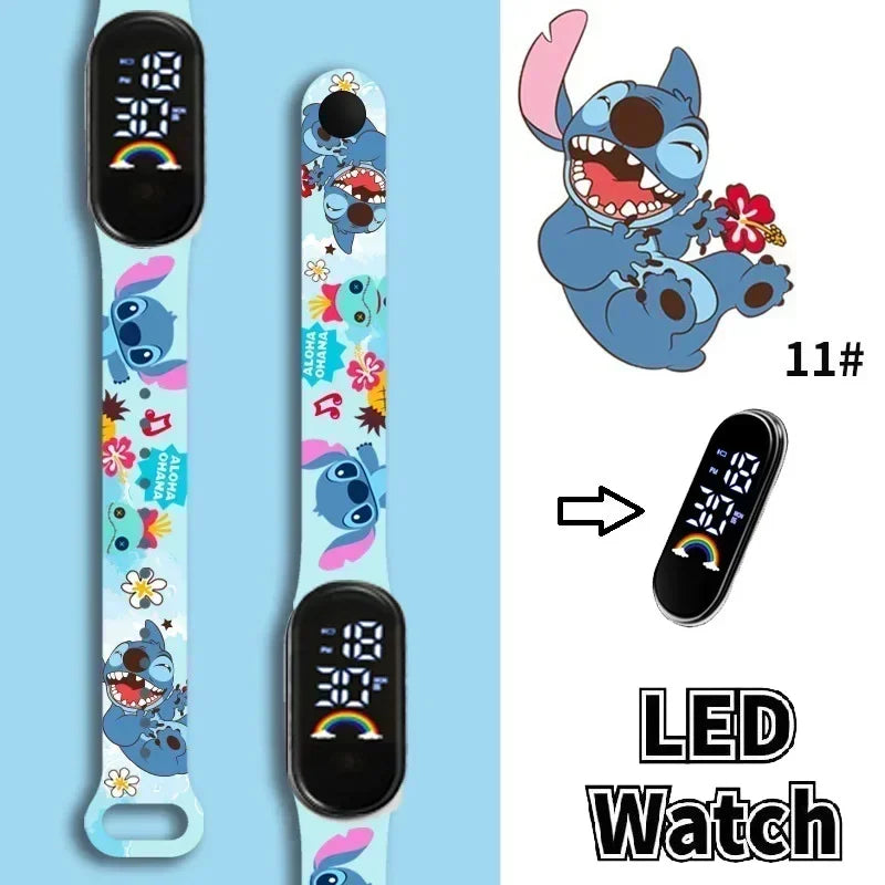 Stitch Children Watches Girls Waterproof Sport Touch Screen Watch for Women Waterproof Digital Clock Bracelet Gifts