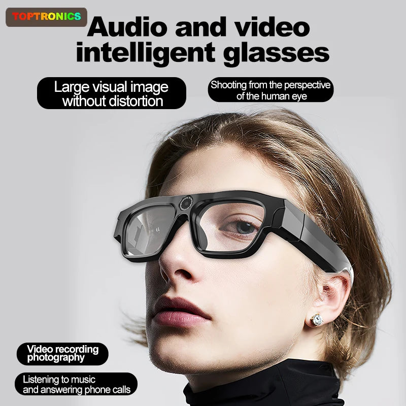 4K High-definition Camera Glasses New Generation of Head Mounted Fashionable Smart Bluetooth Glasses for Listening To Music