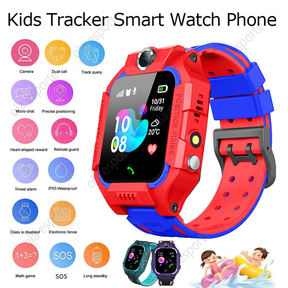 2025 New Kids Smart Watch SOS LBS Location Camera 2G Sim Card Call IP67 Waterproof GPS Location Child Smartwatch Boy Girl Gift