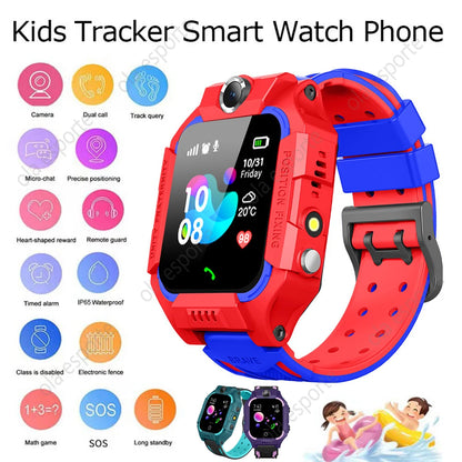 2025 New Kids Smart Watch SOS LBS Location Camera 2G Sim Card Call IP67 Waterproof GPS Location Child Smartwatch Boy Girl Gift