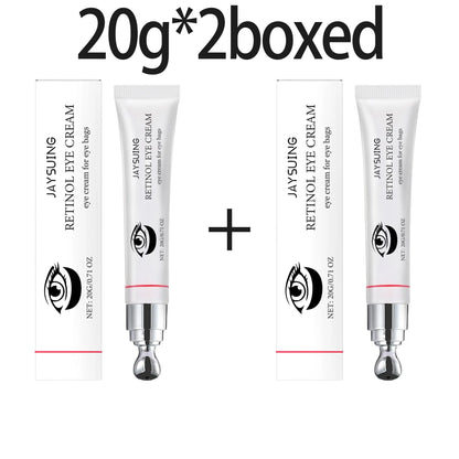 Jaysuing Retinol Roller Eye Cream Reduce Eyes Puffiness Moisturizing Care Cream Brightening Firming Lifting Under the Eyes Cream