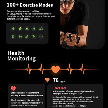 SOS Watch 7 Ultra GPS Compass Smart Watches Outdoor Sports BT Call Smartwatch Men Women IP68 Waterproof 3D Menu Health Monitor