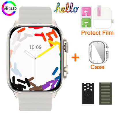 Upgrade Hello Watch 3 + 2025 Series10 SmartWatch 4GB ROM 49mm AMOLED NFC GPT Compass Bluetooth Call SmartWatch For Android IOS