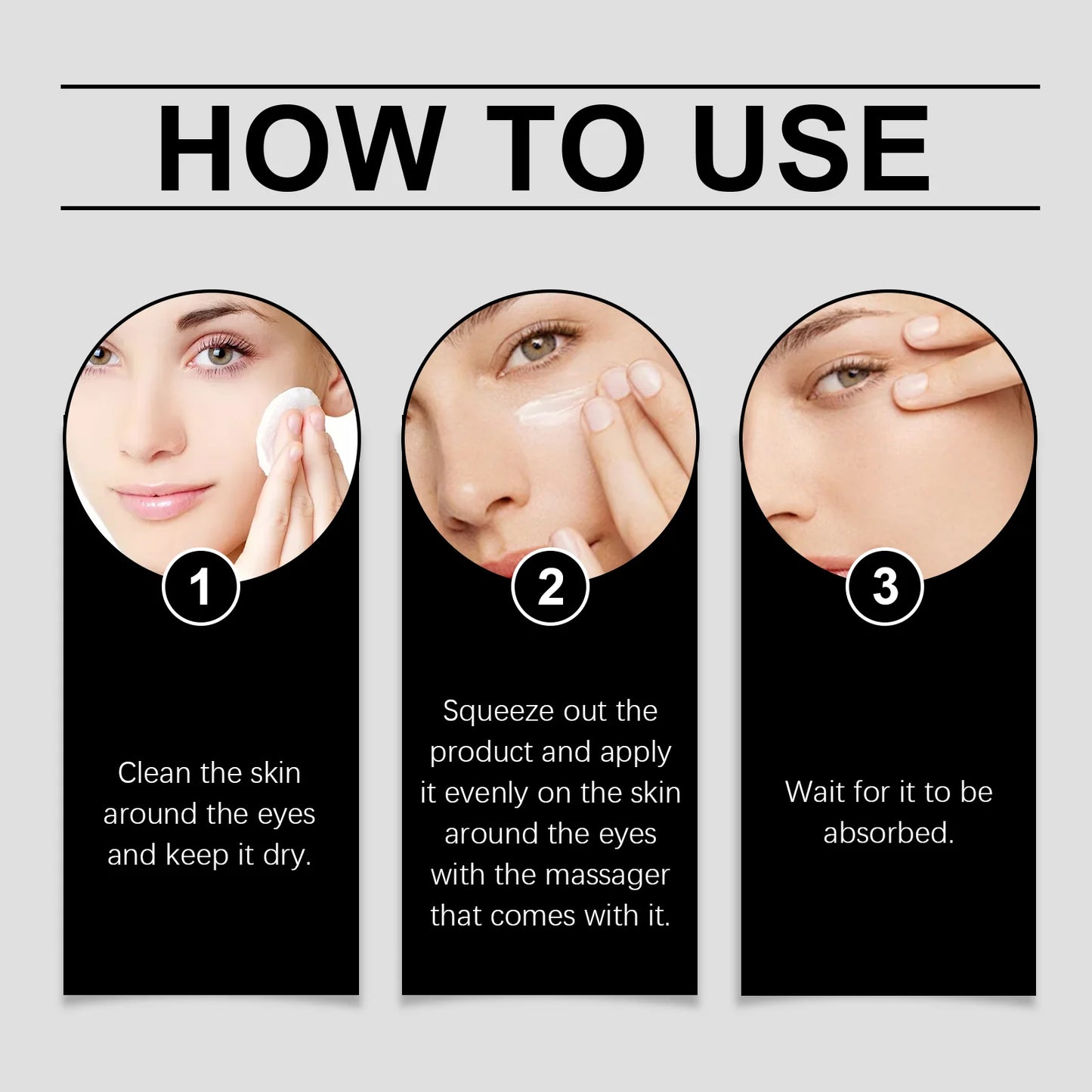 Jaysuing Retinol Roller Eye Cream Reduce Eyes Puffiness Moisturizing Care Cream Brightening Firming Lifting Under the Eyes Cream