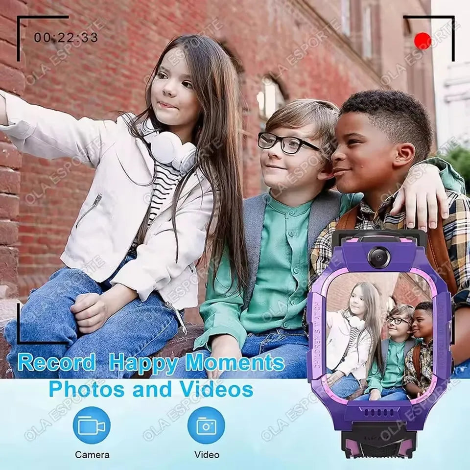 2025 New Kids Smart Watch SOS LBS Location Camera 2G Sim Card Call IP67 Waterproof GPS Location Child Smartwatch Boy Girl Gift