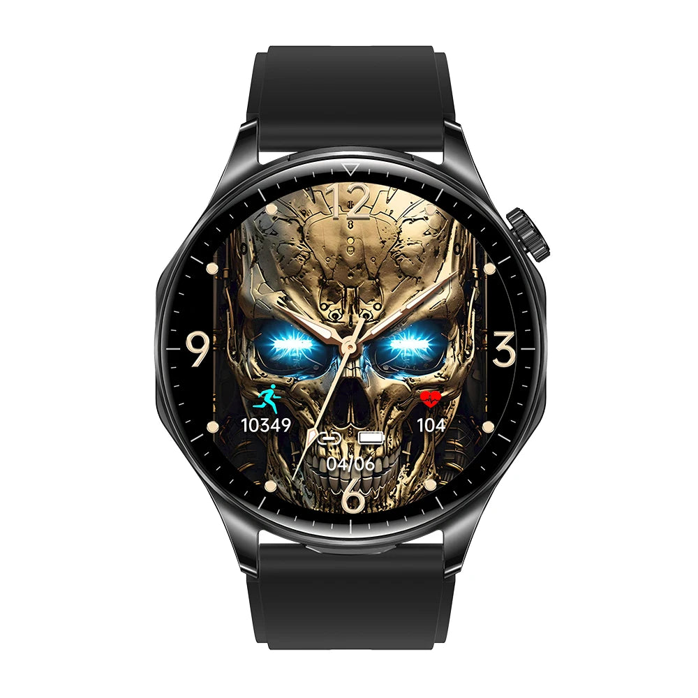 Rainbuvvy T98 TWS Build-in Earbuds Watch 1.43inch AMOLED Screen Wireless Earphones Blutooth Call Calories 2 IN 1 Smart Watch