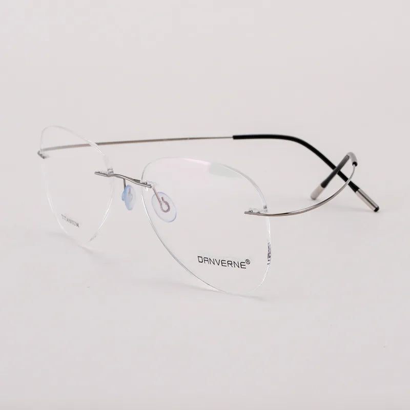 BCLEAR Titanium Alloy Glasses Frame Men 2022 New Women Rimless Prescription Pilot Eyeglasses Myopia Optical European Eyewear