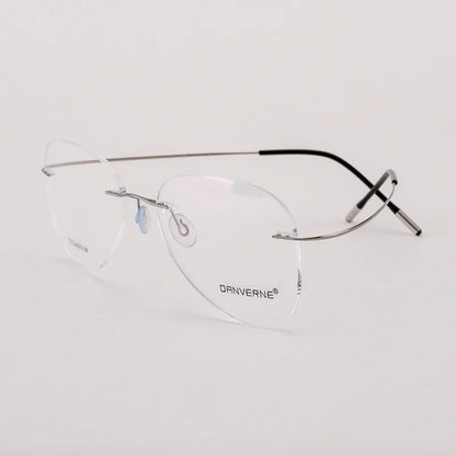 BCLEAR Titanium Alloy Glasses Frame Men 2022 New Women Rimless Prescription Pilot Eyeglasses Myopia Optical European Eyewear