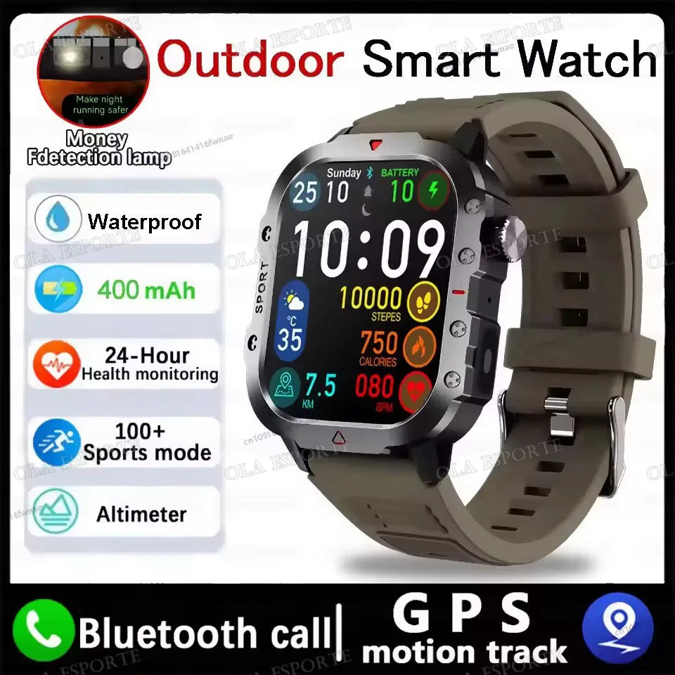 2025 New LED Men's Smartwatch Bluetooth Talking Smartwatch Multi Sport Mode Health Monitor Outdoor Sport Smart Watch For Android