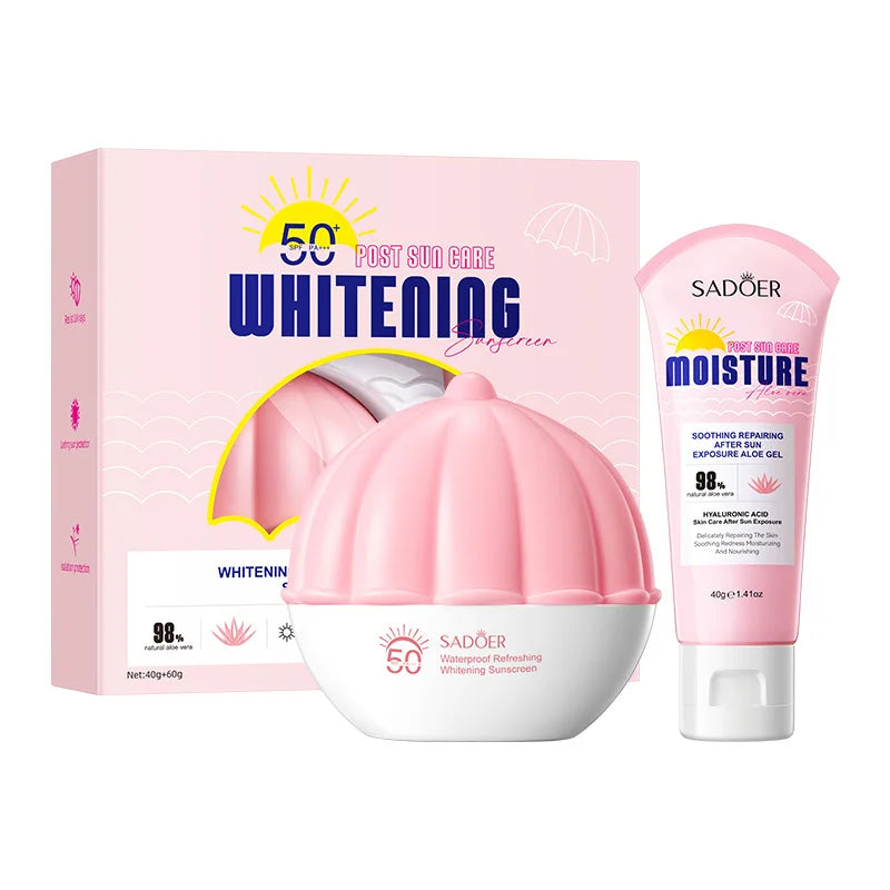 Aloe Vera Gel Set with Whitening Sunscreen Multi-Effect Repair Function