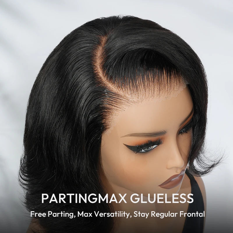 Alipearl Hair Layercut Straight 13x4 Side Part Lace Front Wig Glueless C Part Short Bob Human Hair Ready To Go Wigs 180% Denisty