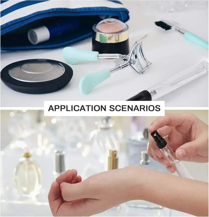 50PCS  2/3/5/10ml refillable glass spray bottles with 4 free accessories cosmetic containers  perfume