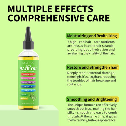120ml Hair Essential Oil Hair Care Oil For Dry Damaged Hair Repair Prevent Hair Loss Smooth Hairs Nourish Care Anti Hair Break