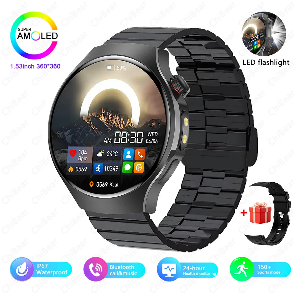 For HUAWEI GT6 Ultra Smart Watch Men 1.53" 360*360 HD Screen Business Men Watch Heart Rate Bluetooth Call Waterproof Smartwatch