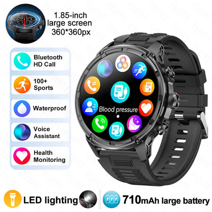 For Huawei Xiaomi GPS Track Smart Watch Men 1.85-Inch Ultra HD AMOLED Screen 710 Mah Battery Bluetooth Call SmartWatch 2025 New