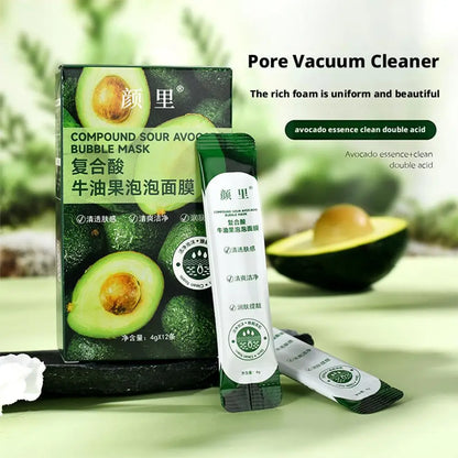 Avocado Bubble Mask, Clay Foam Face Mask for Deep Pore Cleansing, Hydrating & Brightening, Exfoliating Peel Off Mask