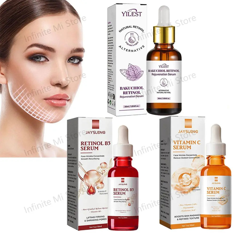 Retinol B3 Face Serum Liquid Vitamin C Serum For Face Hyaluronic Acid Moisturizing Nourishing Skin Care Product