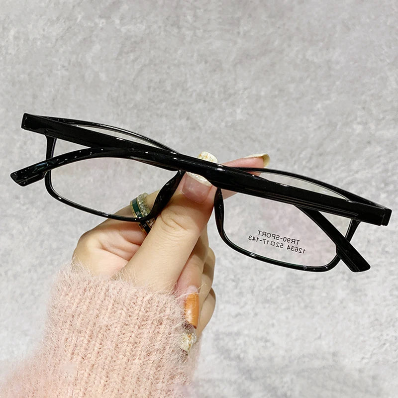 Advanced Texture Flat Glasses Eye Protection Retro Business Sports Style Square Spectacle Frame Flexible and Non Slip Style