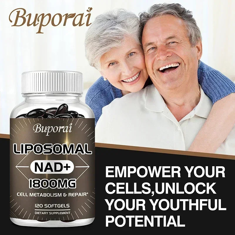 Liposomal NAD Supplement - Promotes Overall Health, Enhances Energy, Repairs Cells, Boosts Immunity, Efficient Absorption