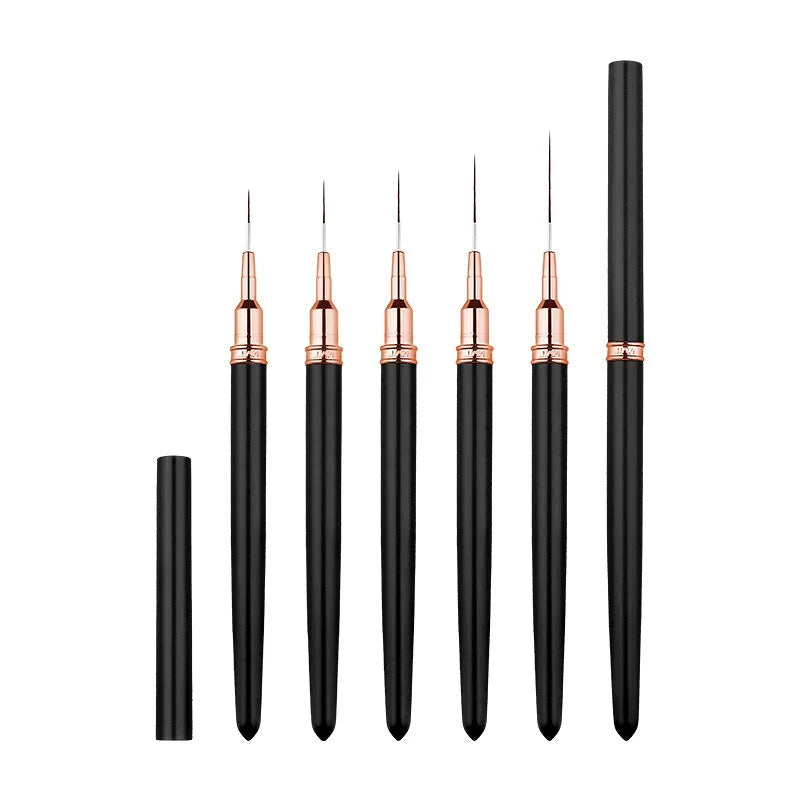 5 Pieces Set Liner Brush for Nail Art Painting,Fine Liner Brushes for Nails,Liner Nail Brush Set for Acrylic